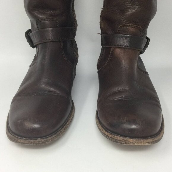 Frye Philip Riding Boots Deep Brown Leather 7B - Picture 2 of 14